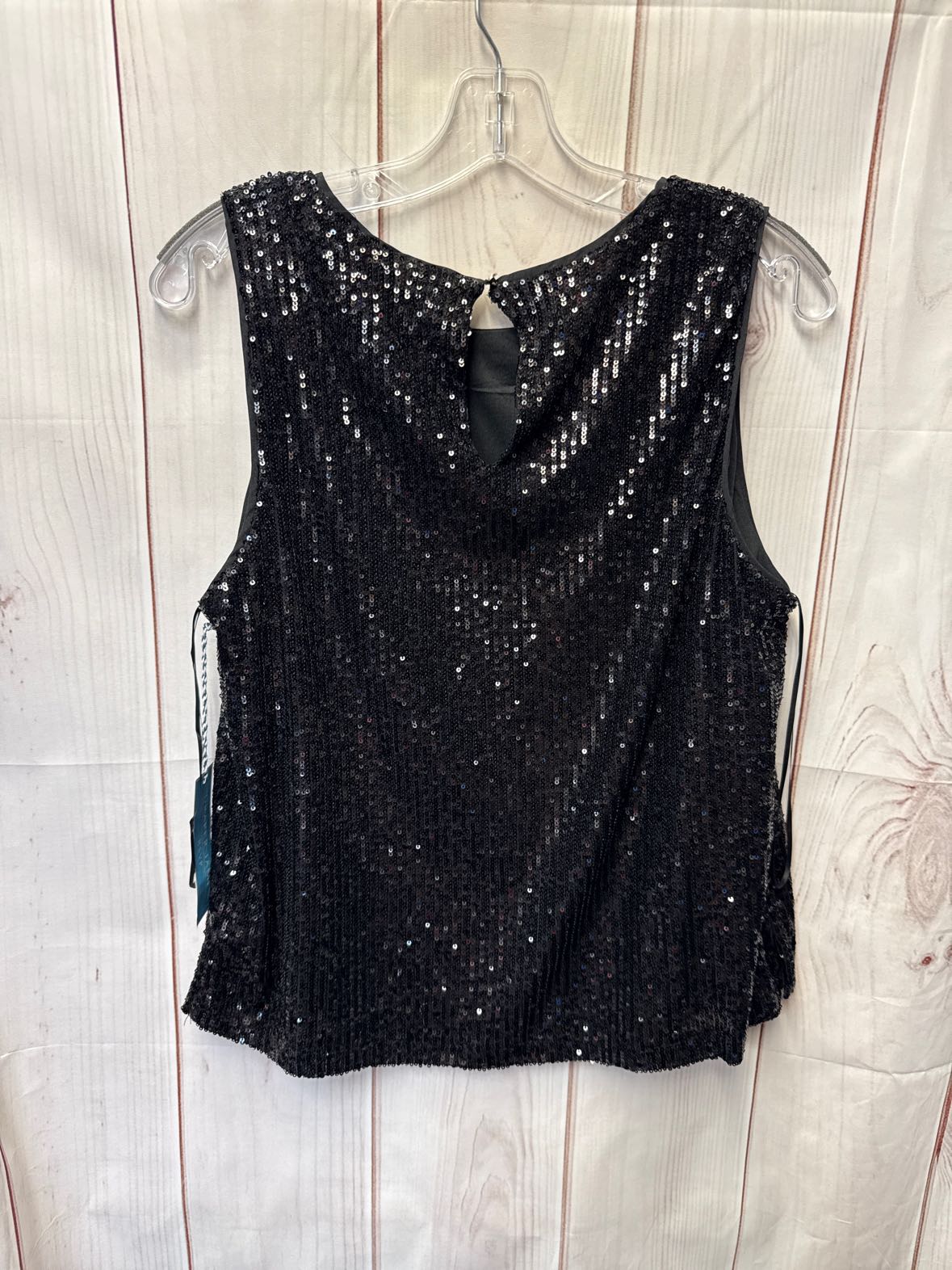 Draper James Women's Size M Black Sequined Sleeveless Top
