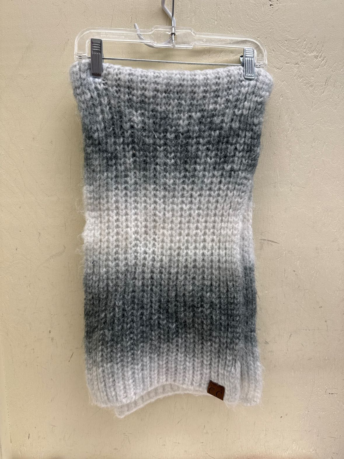 CC Gray Knit Winter Scarf
