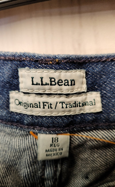 LL Bean Women's Size 34 (18/1X) Blue Jeans