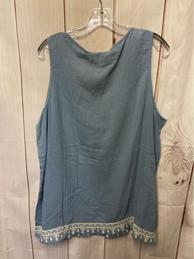 NWT J Jill Women's Size XL Blue Sleeveless Top