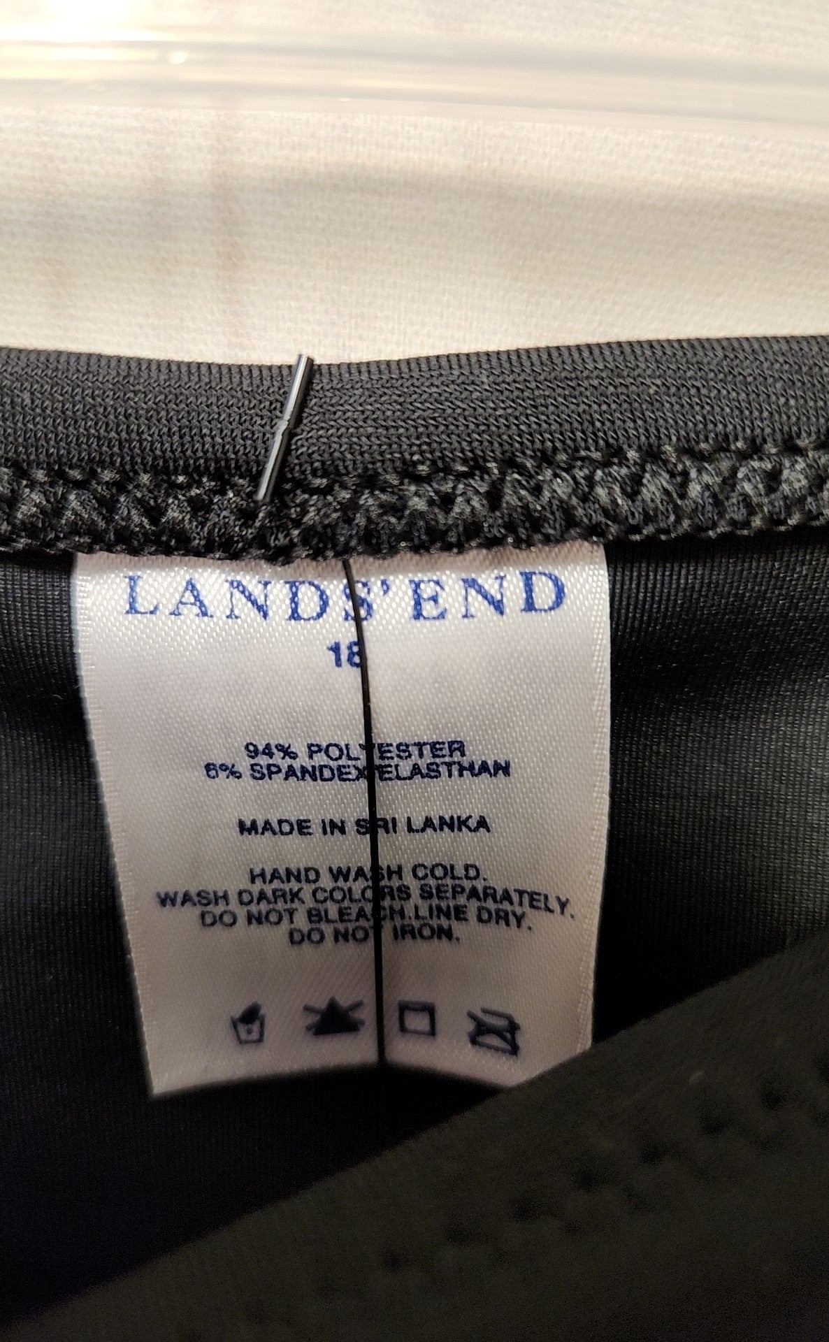 Lands End Women's Size 18 Black Swim Bottom