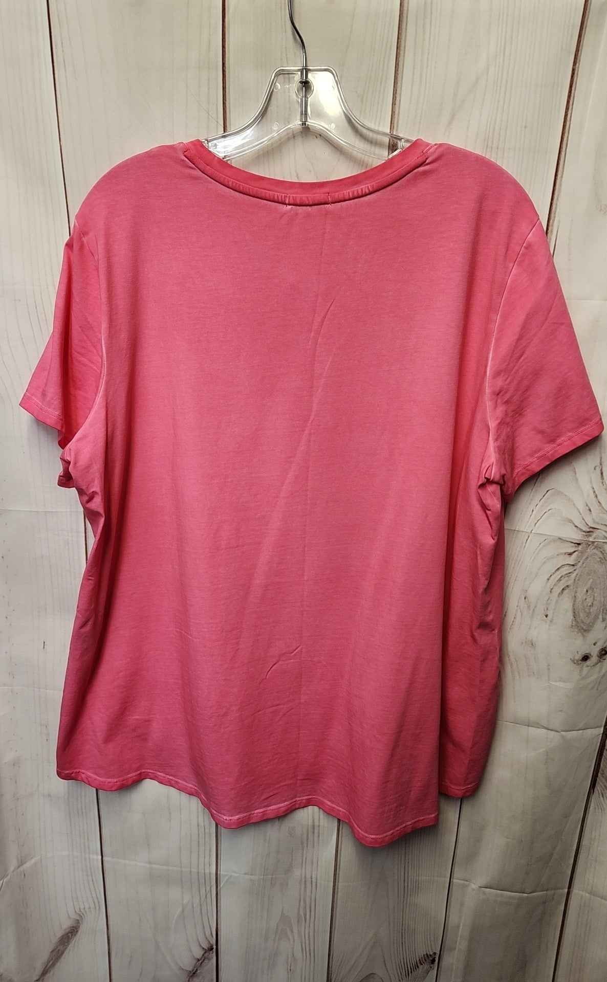 Nic & Zoe Women's Size XXL Pink Short Sleeve Top