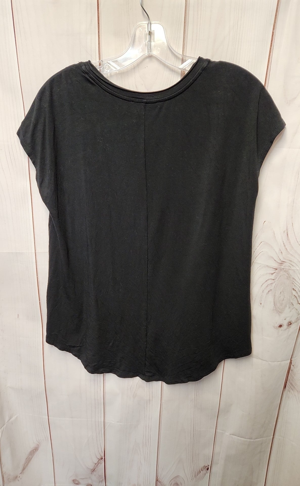 Nic & Zoe Women's Size S Petite Black Short Sleeve Top