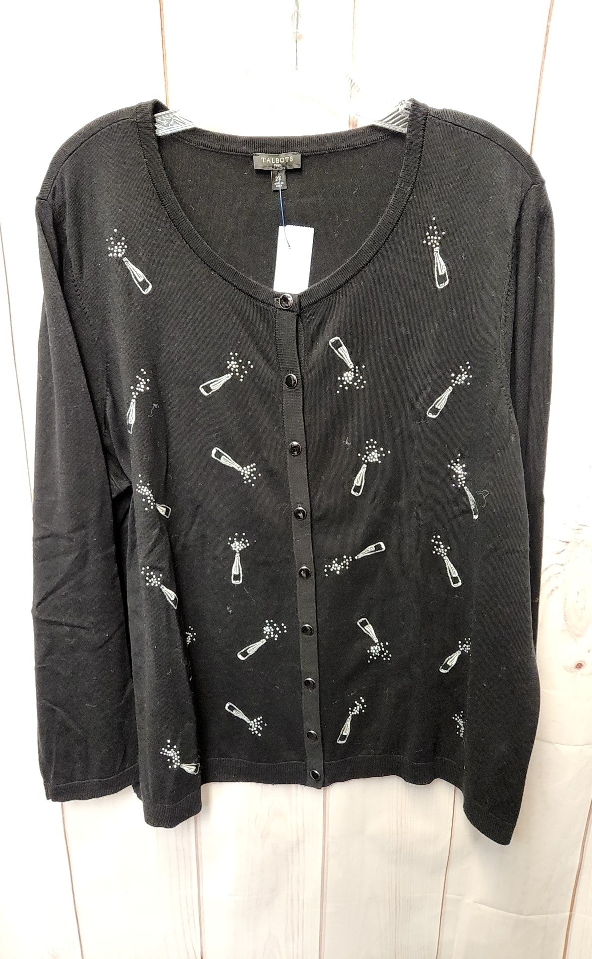 Talbots Women's Size 2X Black Cardigan