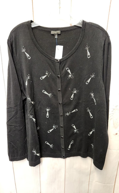 Talbots Women's Size 2X Black Cardigan