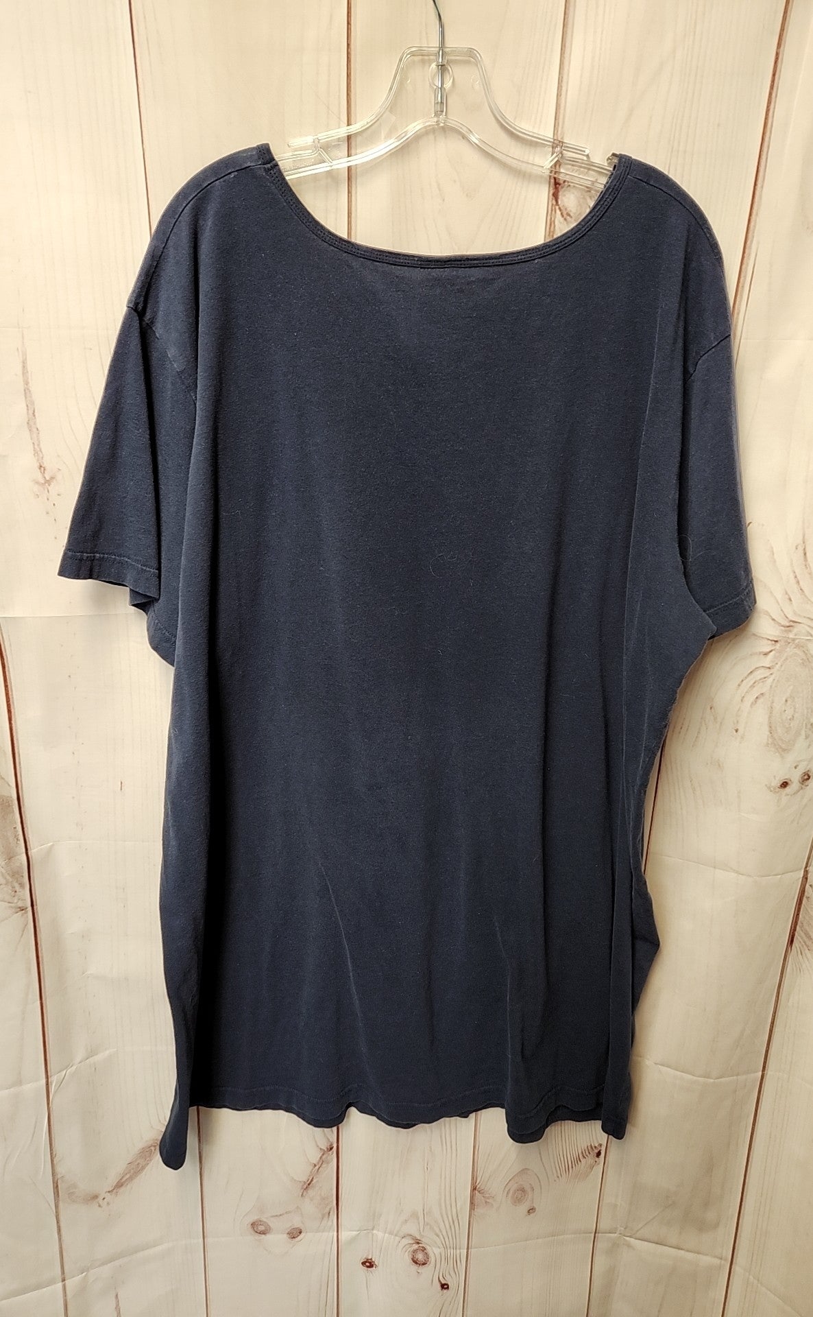 Disney Women's Size 1X-3X Navy Short Sleeve Top