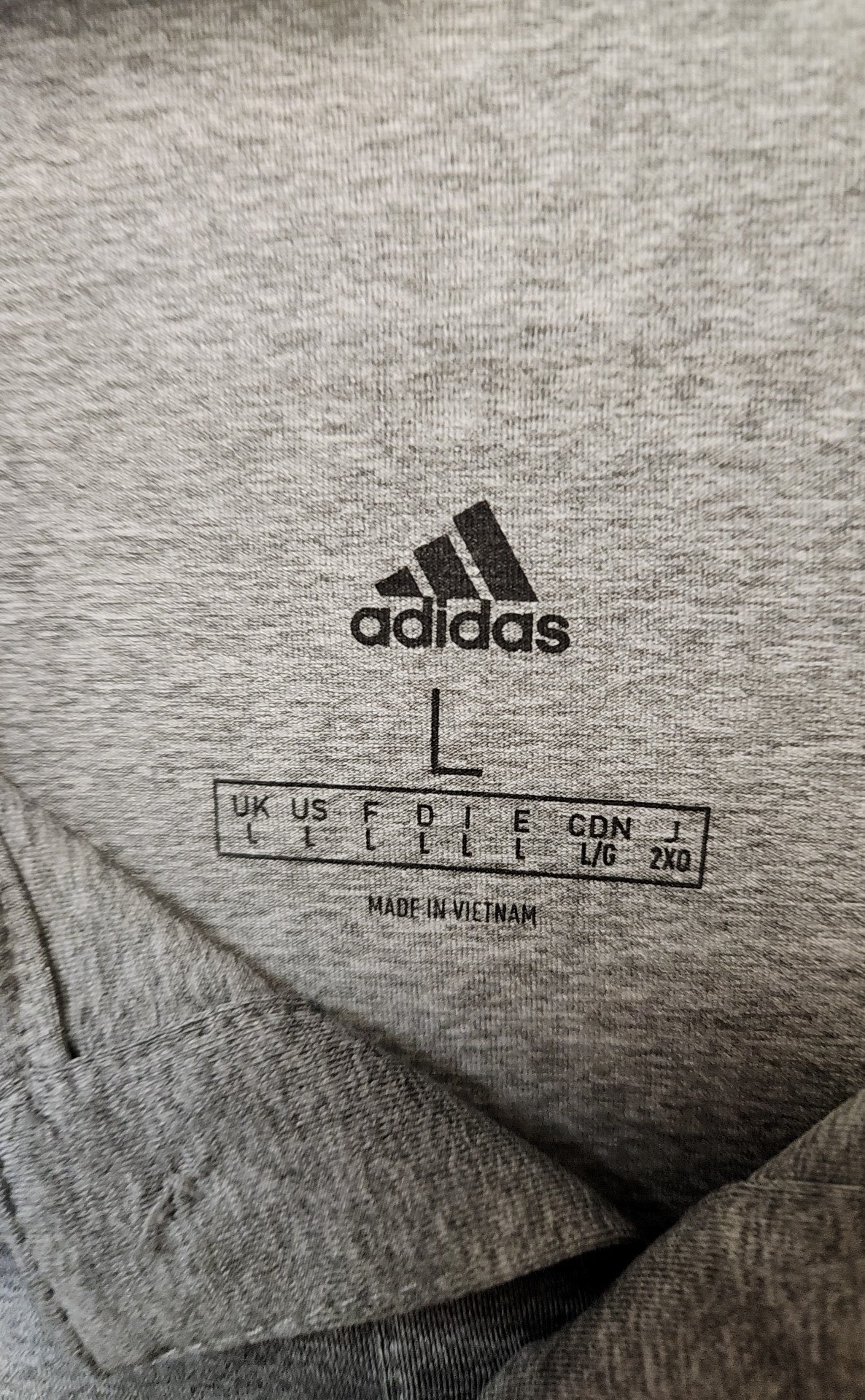 Adidas Men's Size L Gray Shirt