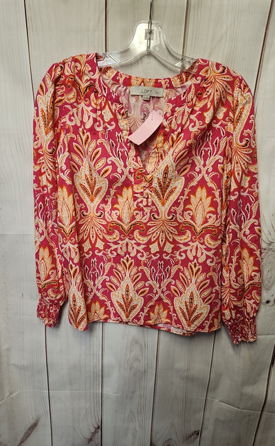 Loft Women's Size S Pink Long Sleeve Top
