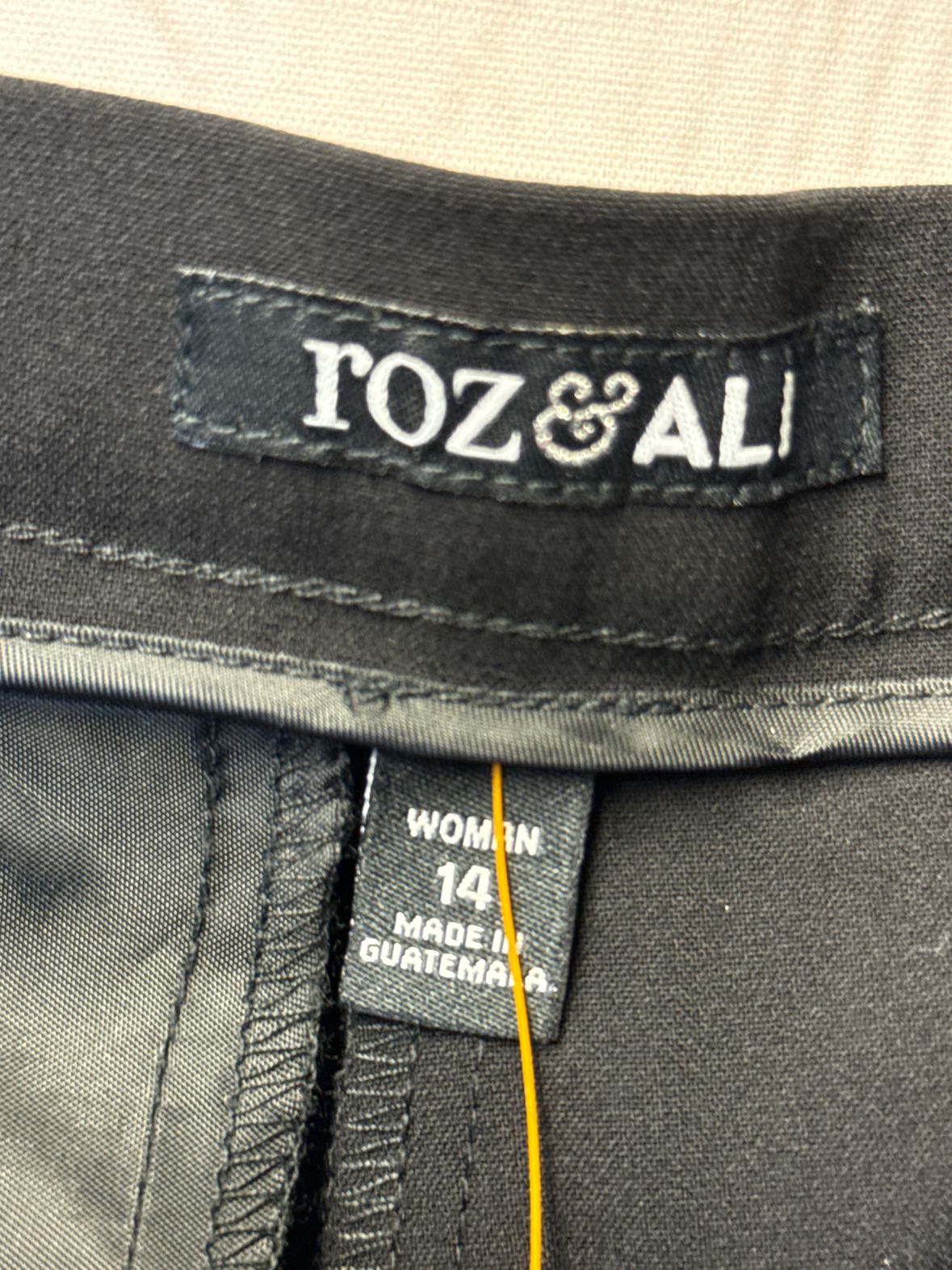 Roz & Ali Women's Size 14 Black Pants