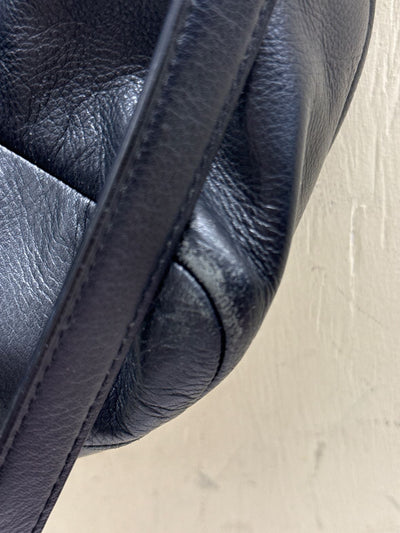 Coach F24683 Black Leather Purse Bag AS IS - wear on corners & marks