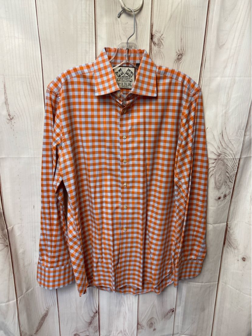 Pink Men's Size M Orange Shirt