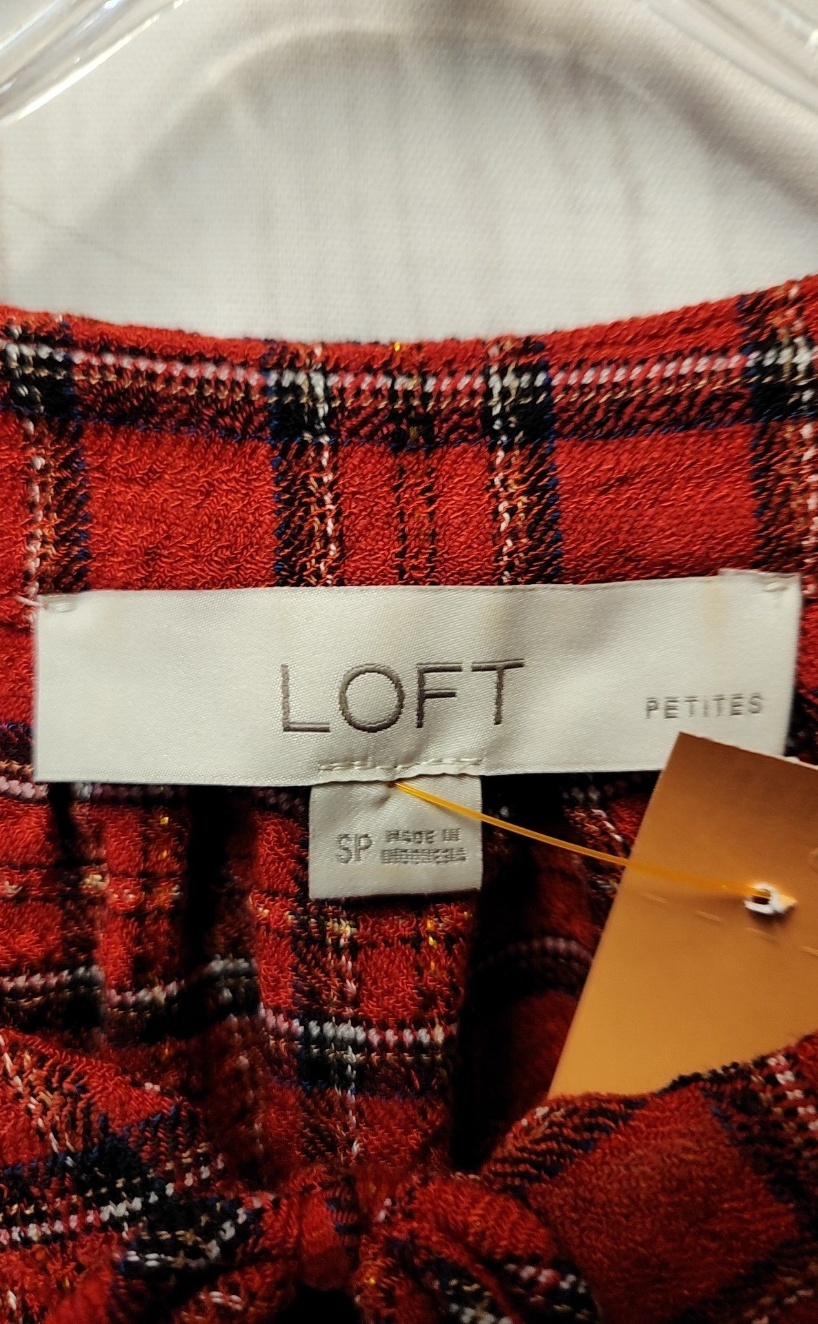 Loft Women's Size S Petite Red Long Sleeve Top