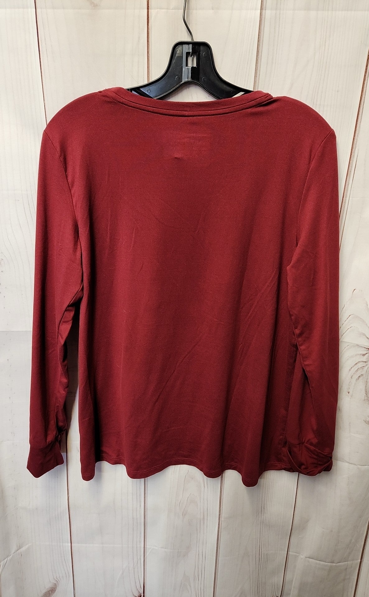 AnyBody Women's Size XS Petite Red Long Sleeve Top