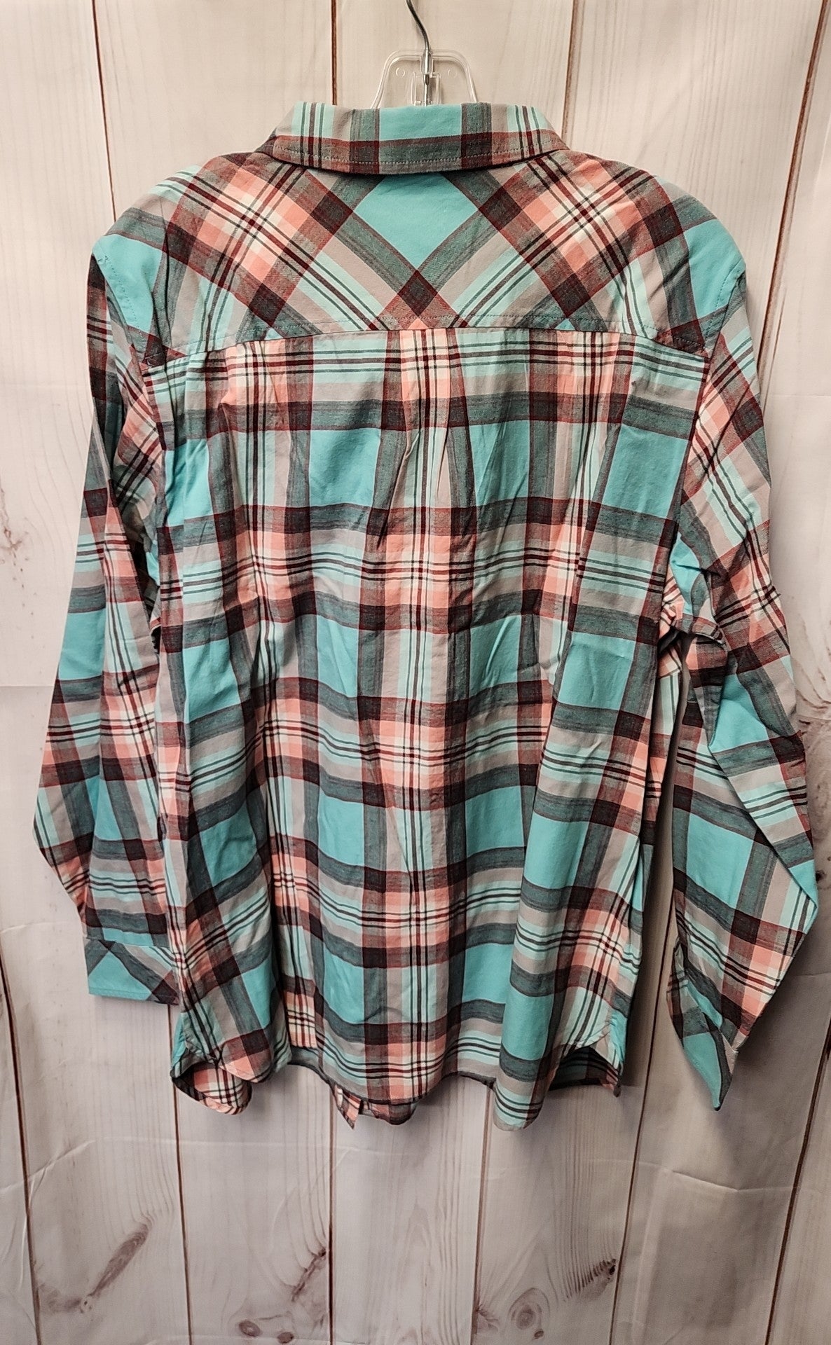 NWT Talbots Women's Size 2X Blue Long Sleeve Top