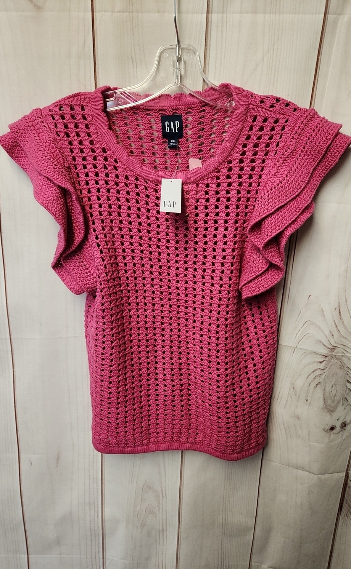 NWT Gap Women's Size XS Pink Knit Short Sleeve Top