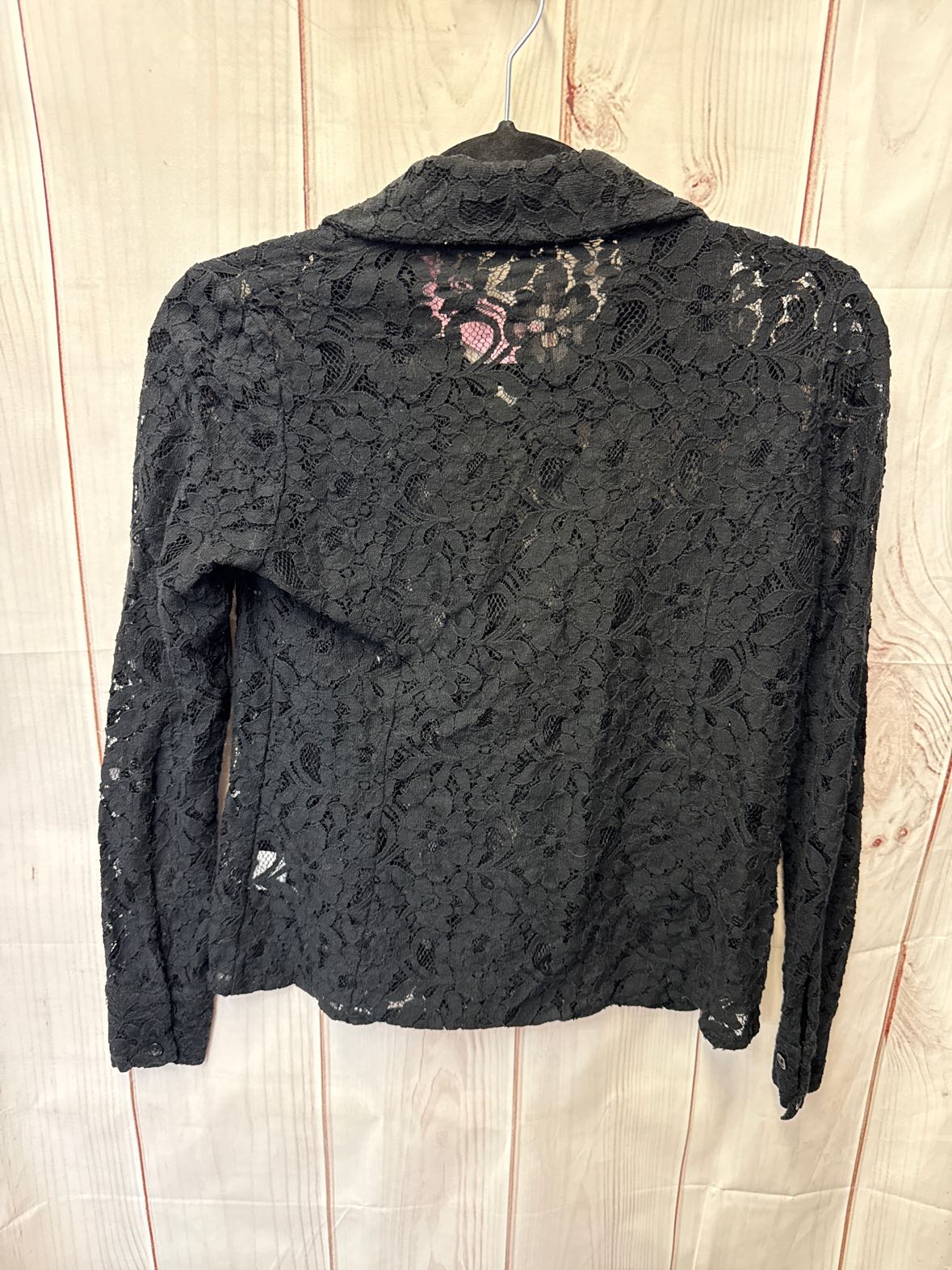 Olive & Oak Women's Size S Black Lace Floral Long Sleeve Top