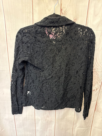 Olive & Oak Women's Size S Black Lace Floral Long Sleeve Top