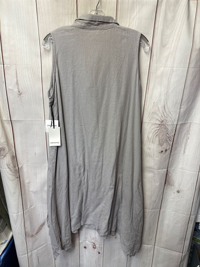 NWT Forcynthia Women's Size L Gray Linen Blend Dress