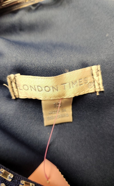 London Times Women's Size 14 Blue Dress