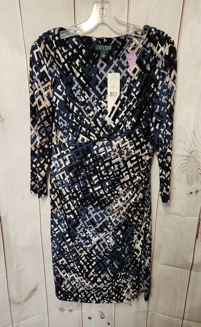 NWT Lauren by Ralph Lauren Women's Size 12 Navy Dress