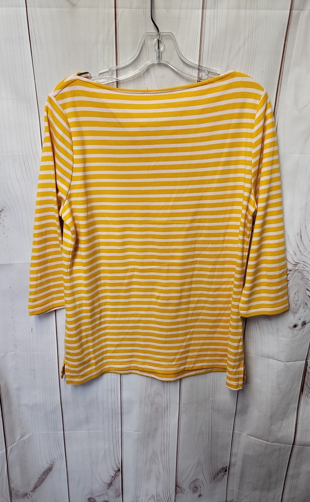 Isaac Mizrahi Live Women's Size S Yellow 3/4 Sleeve Top