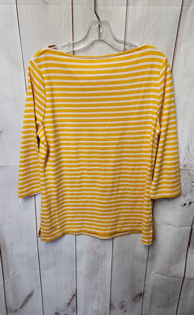Isaac Mizrahi Live Women's Size S Yellow 3/4 Sleeve Top