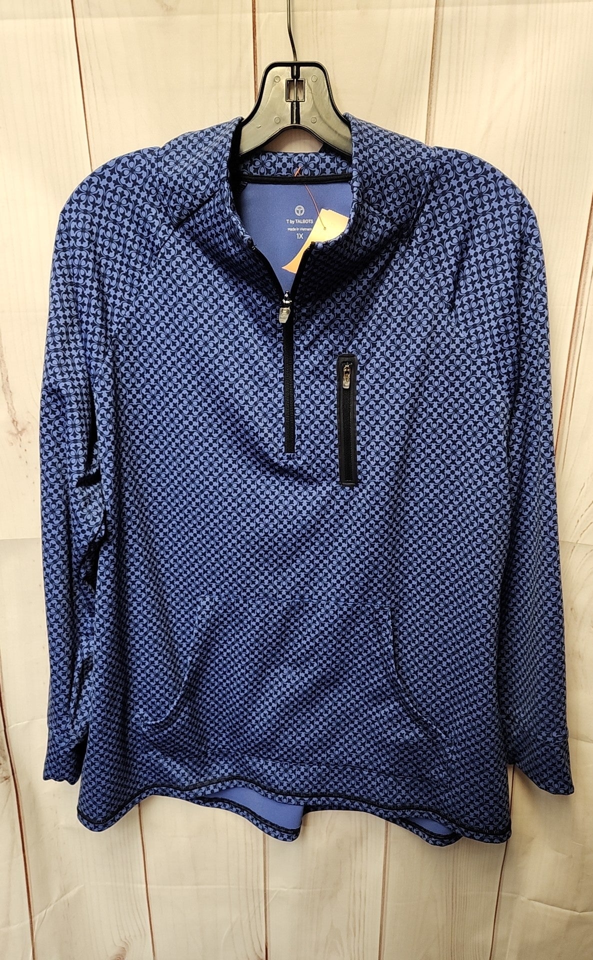 Talbots Women's Size 1X Blue Long Sleeve Top
