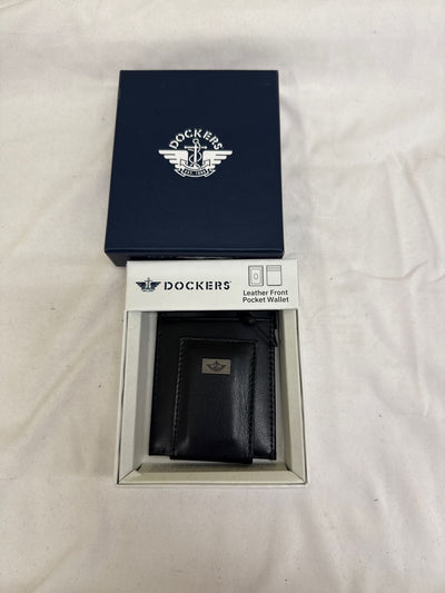 NIB Dockers Front Pocket Leather Black Wallet