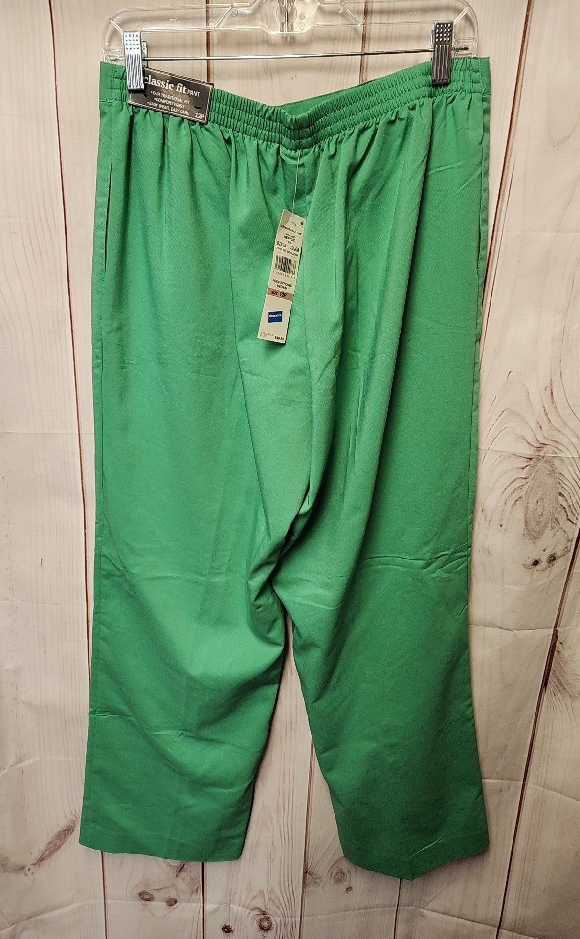 NWT Alfred Dunner Women's Size 12 Petite Green Pants
