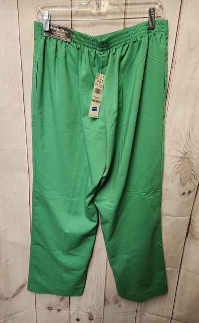 NWT Alfred Dunner Women's Size 12 Petite Green Pants