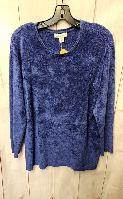 Coldwater Creek Women's Size M Blue Sweatshirt