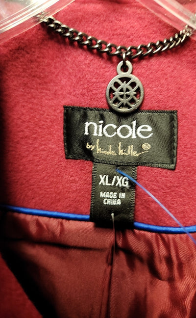 Nicole Miller Women's Size XL Red Coat
