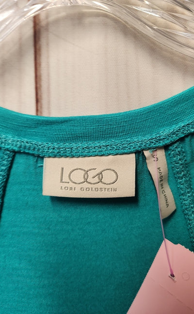 Logo Women's Size S Teal Short Sleeve Top