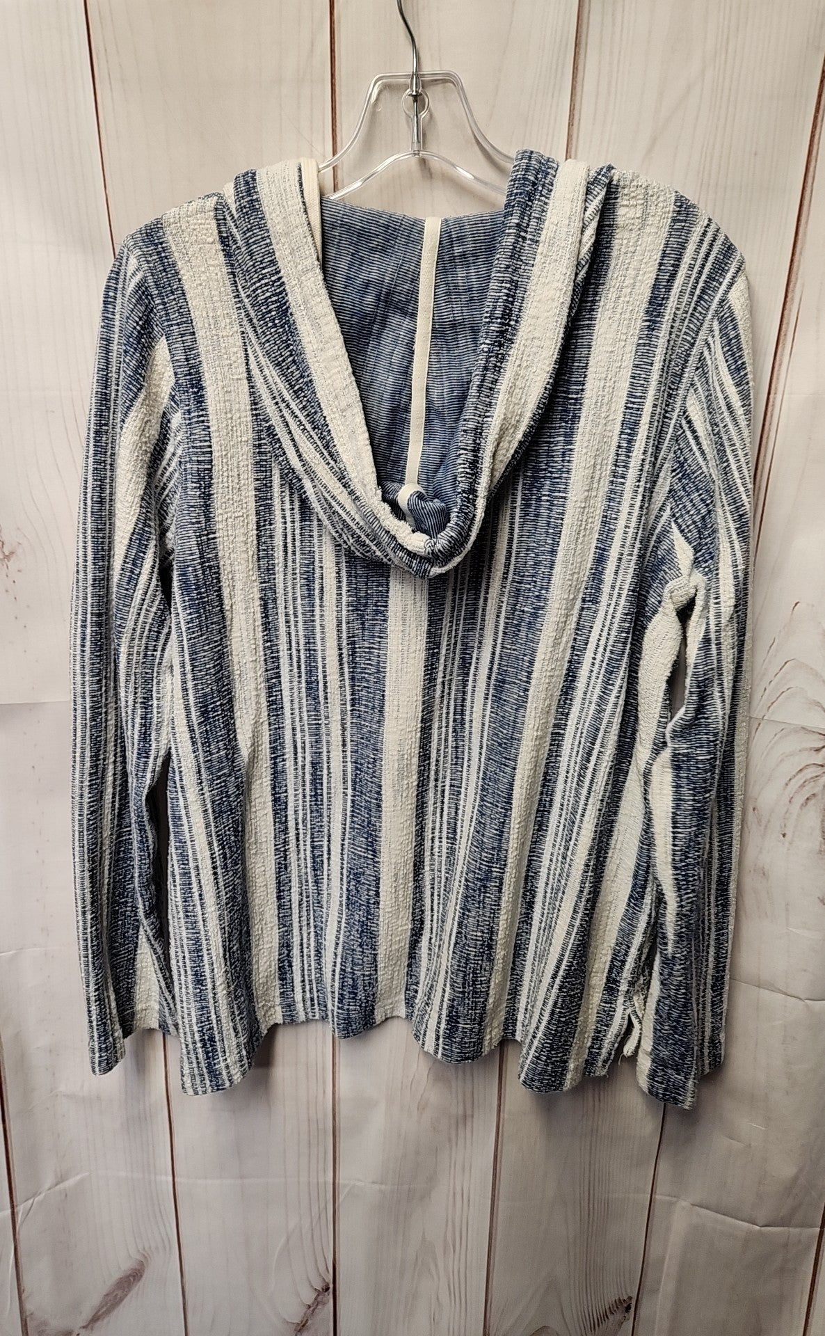 Faherty Women's Size L White & Blue Hoodie