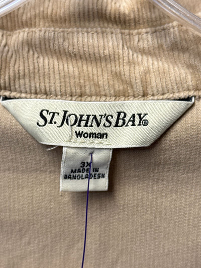 St Johns Bay Women's Size 2X Beige Corduroy Jacket