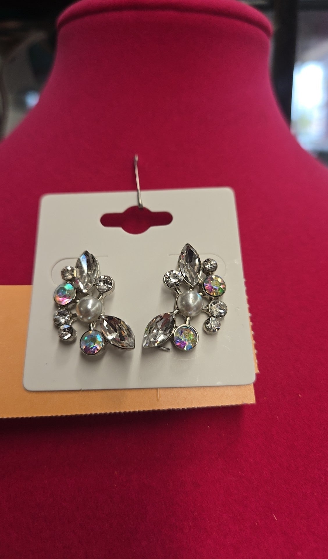 Rhinestone Stud Earrings