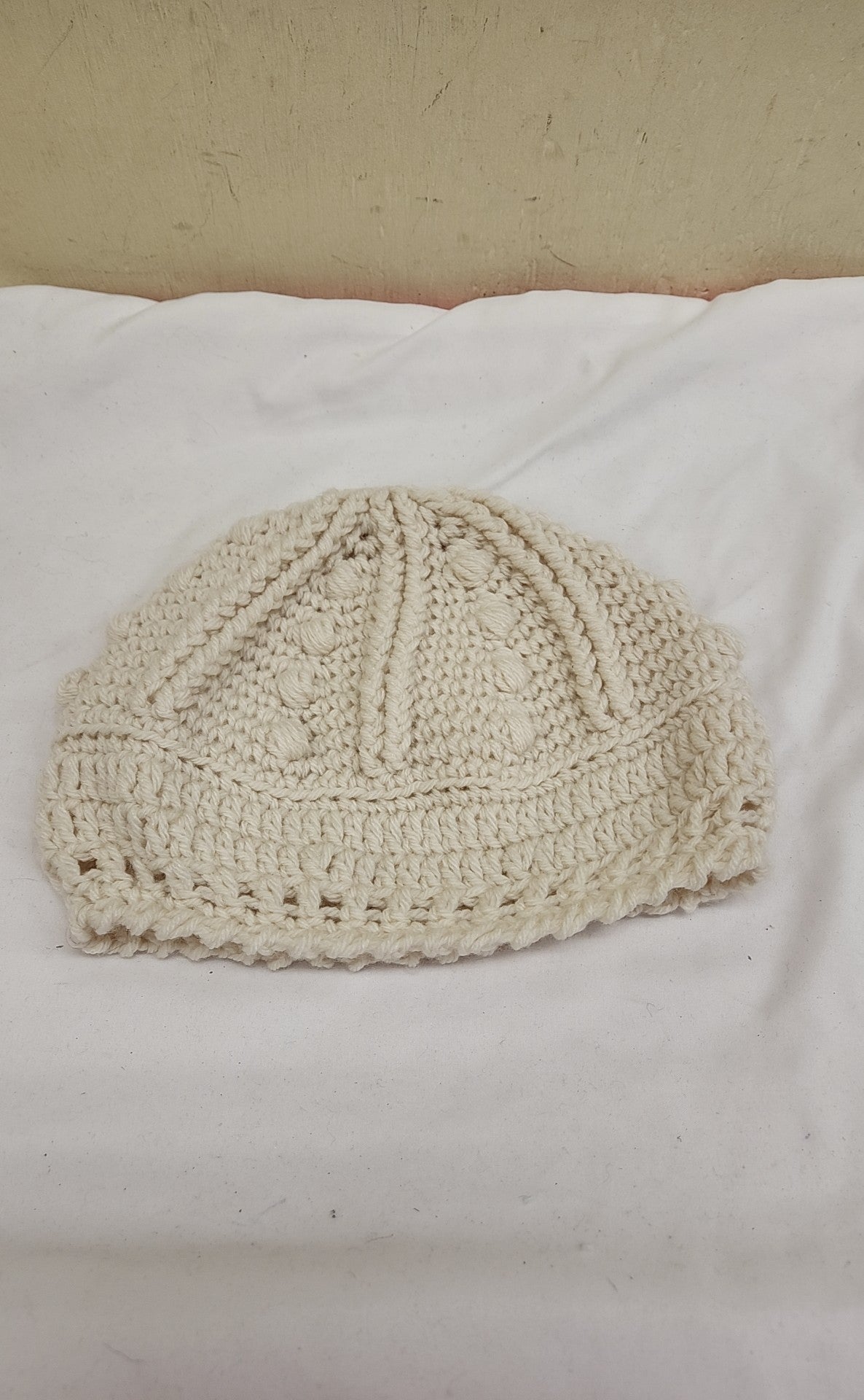 Handmade White Knit Hat