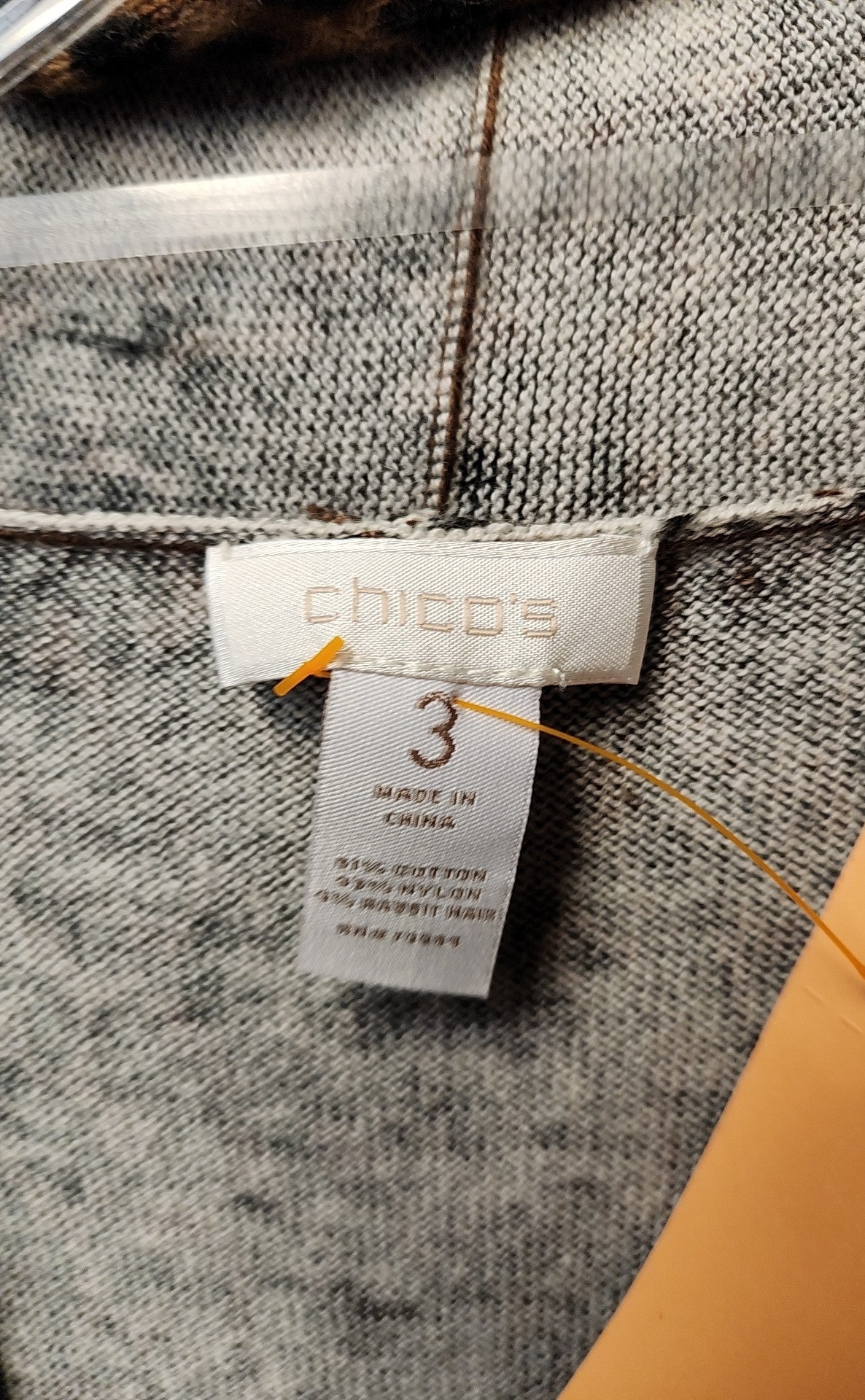 Chico's Women's Size 3 = US XL Brown Animal Print Cardigan