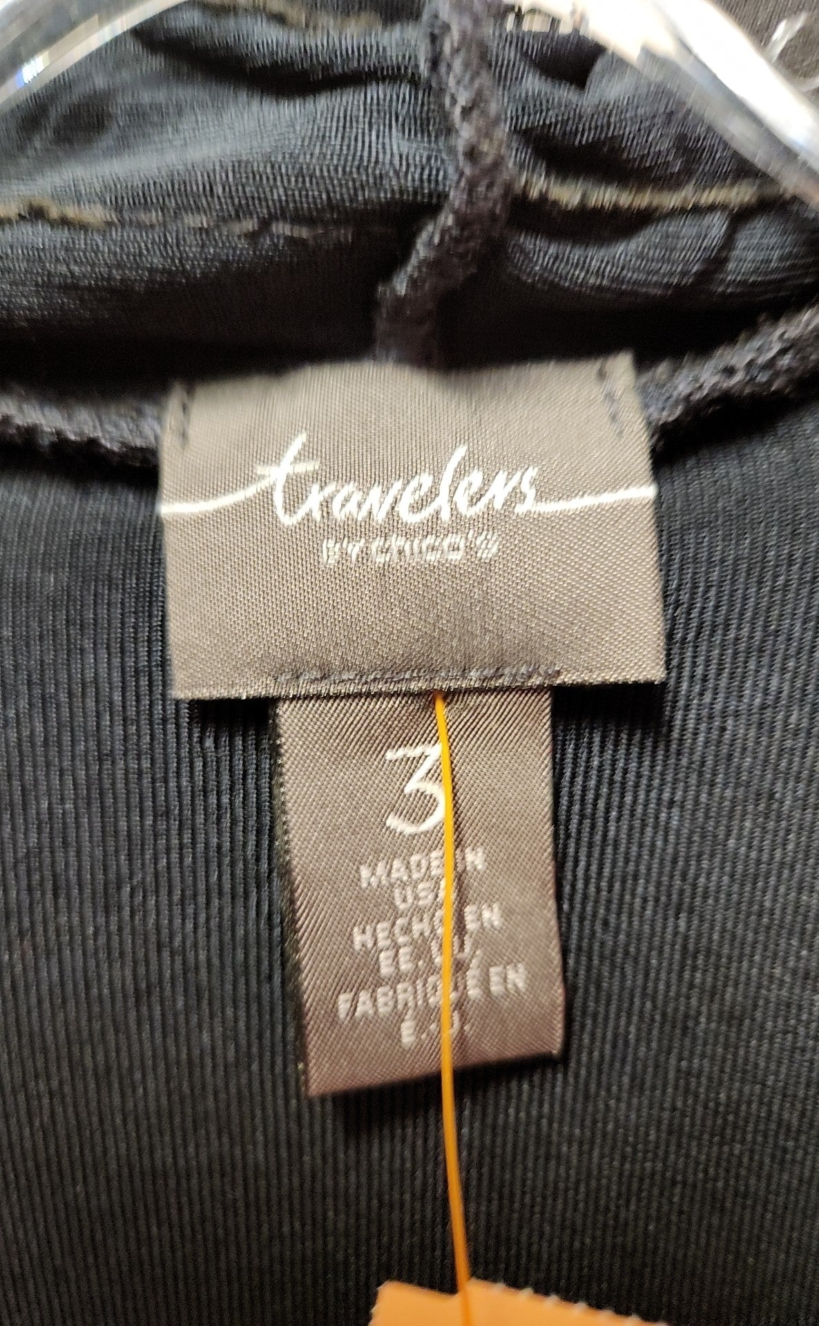 Chico's Travelers Women's Size 3 = US XL Black Cardigan