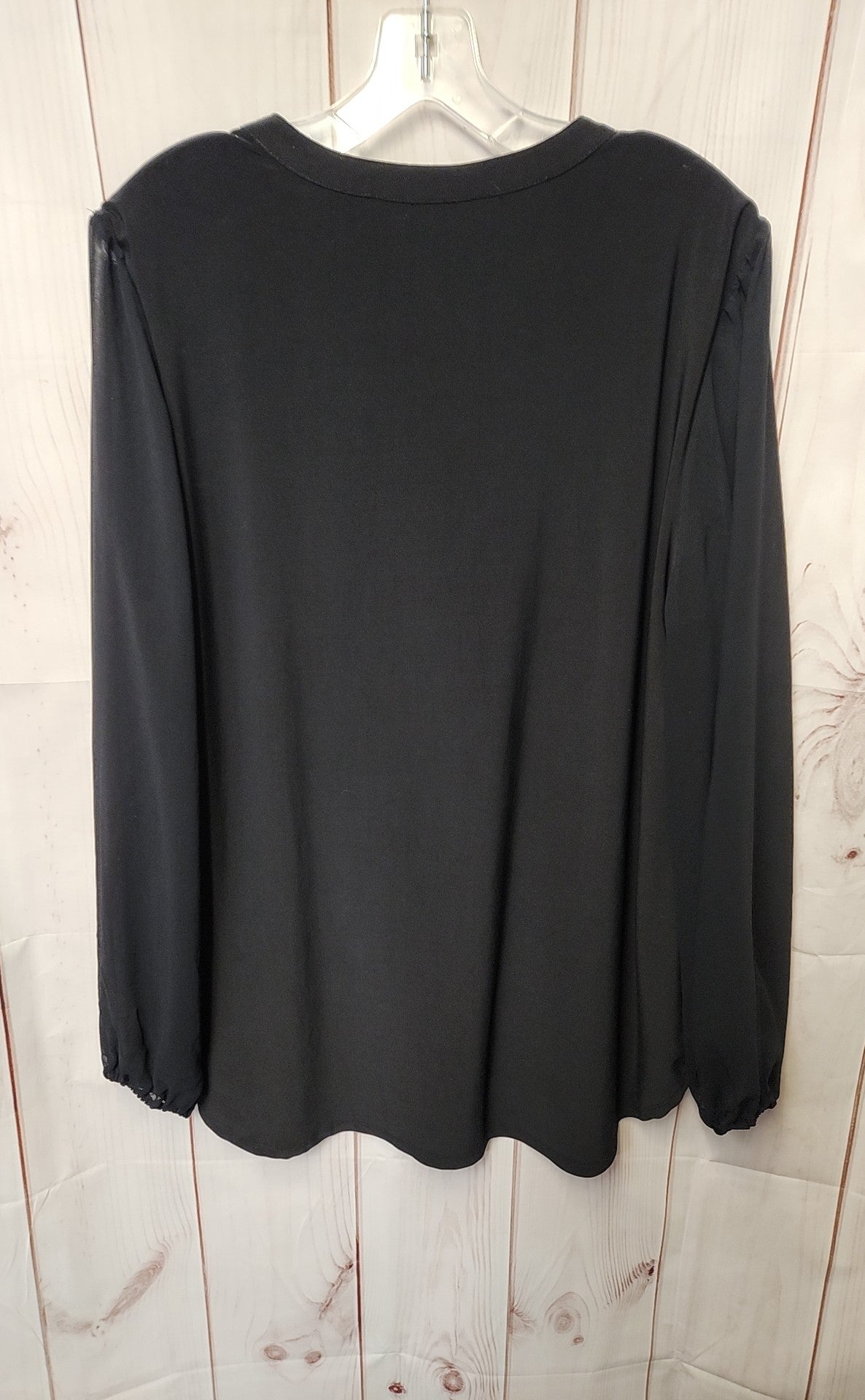 White House Black Market Women's Size XL Black Long Sleeve Top