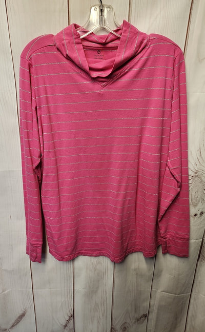 Talbots Women's Size 1X Pink Long Sleeve Top