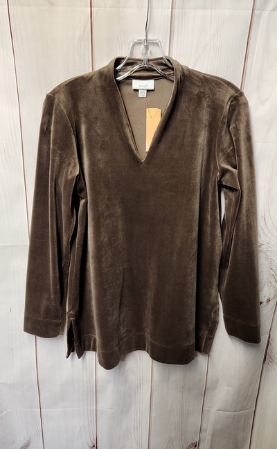 Pure Jill Women's Size XS Petite Brown Long Sleeve Top