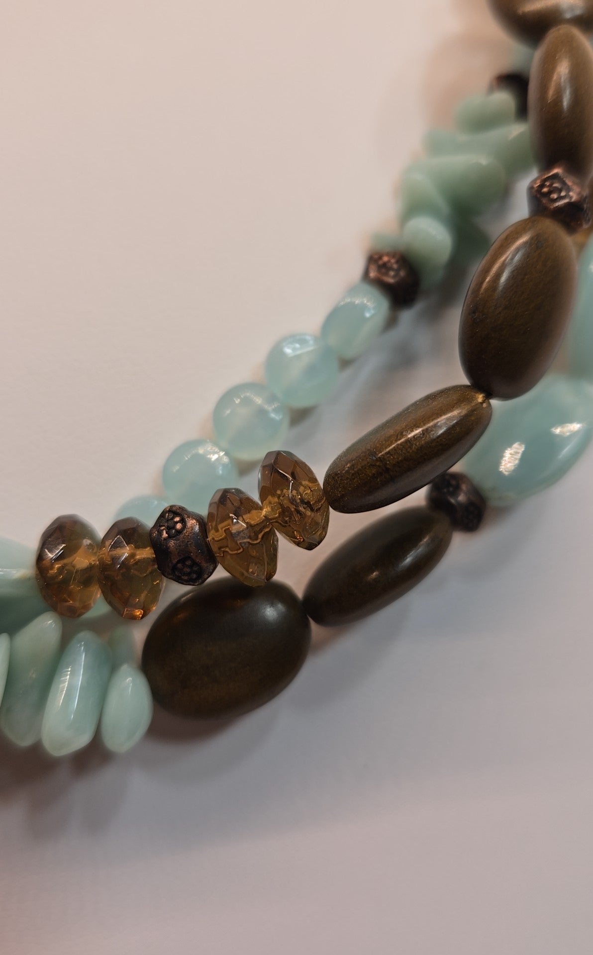 Blue & Brown Beaded Necklace