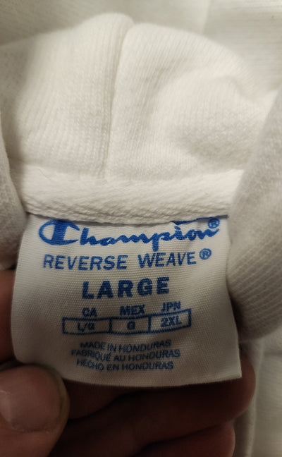 Champion Men's Size L White Sweatshirt