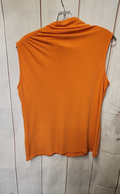 DKNY Women's Size M Orange Sleeveless Top