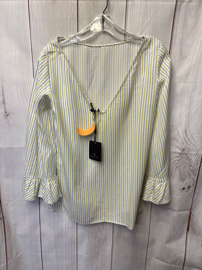 Massimo Dutti Women's Size 6 Yellow 3/4 Sleeve Top