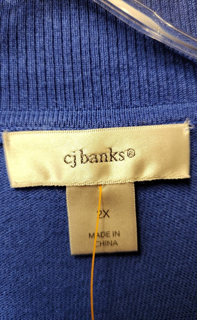 CJ Banks Women's Size 2X Blue Cardigan