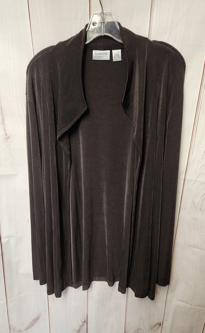 Travelers by Chico's Women's Size 3 = US XL Brown Cardigan