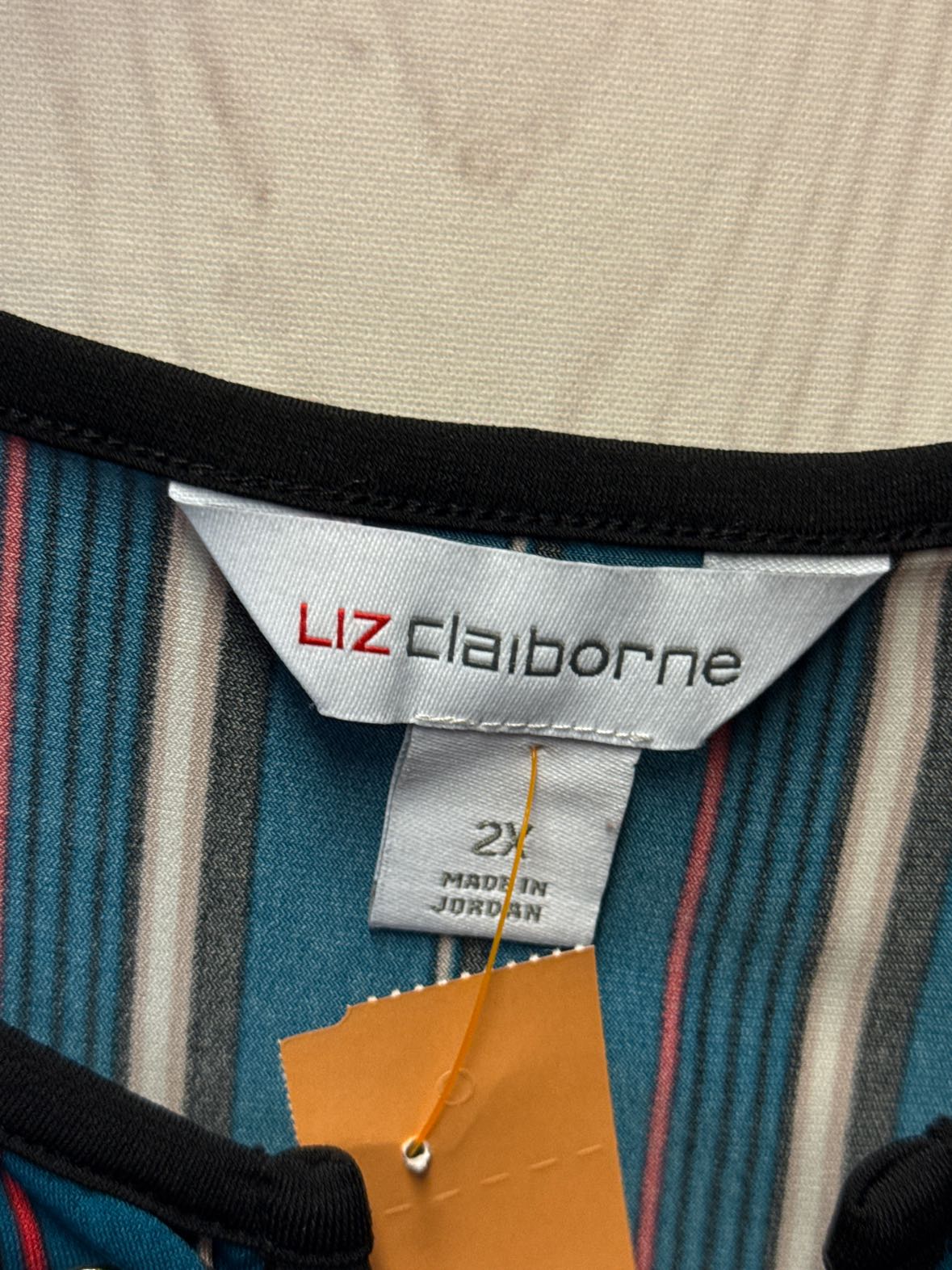 Liz Claiborne Women's Size 2X Teal Long Sleeve Top