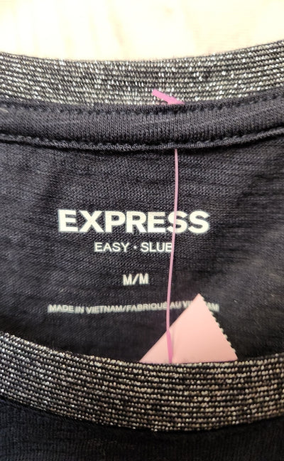 Express Women's Size M Navy Short Sleeve Top